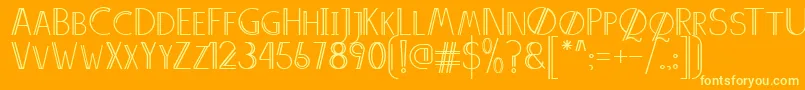 AnniversDemo Font – Yellow Fonts on Orange Background