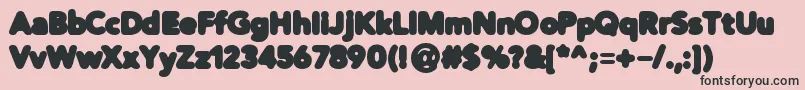 DistroBlack Font – Black Fonts on Pink Background