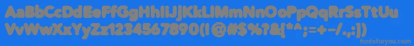 DistroBlack Font – Gray Fonts on Blue Background