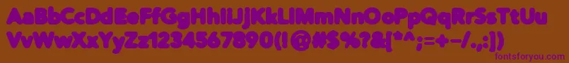 DistroBlack Font – Purple Fonts on Brown Background