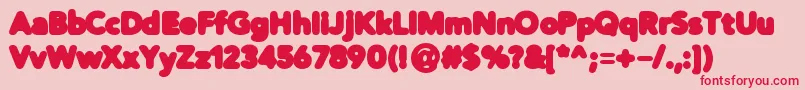 DistroBlack Font – Red Fonts on Pink Background