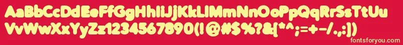 DistroBlack Font – Yellow Fonts on Red Background