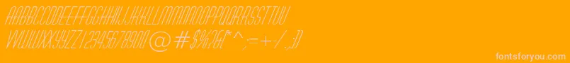 fuente AHuxleyItalic – Fuentes Rosadas Sobre Fondo Naranja