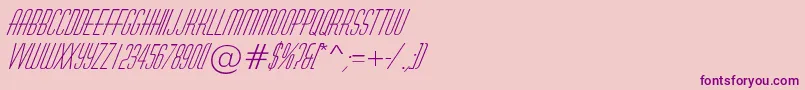 Saiba mais sobre a fonte AHuxleyItalic Fonte AHuxleyItalic – fontes roxas em um fundo rosa