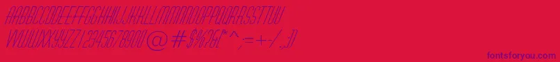 Шрифт AHuxleyItalic – фиолетовые шрифты на красном фоне