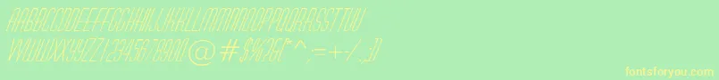 Шрифт AHuxleyItalic – жёлтые шрифты на зелёном фоне