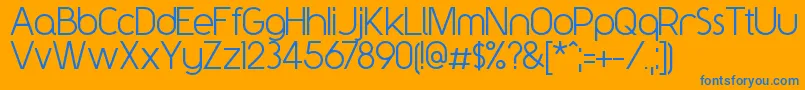 Y2kNeophyte Font – Blue Fonts on Orange Background