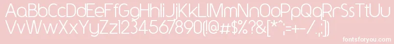 Y2kNeophyte-Schriftart – Weiße Schriften auf rosa Hintergrund