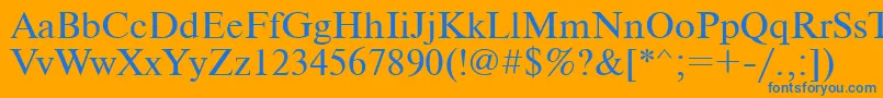 Ukrainiantimeset Font – Blue Fonts on Orange Background