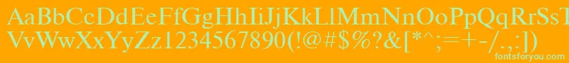 Ukrainiantimeset Font – Green Fonts on Orange Background