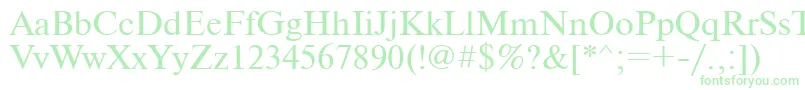 Ukrainiantimeset Font – Green Fonts on White Background