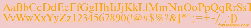 Ukrainiantimeset Font – Orange Fonts on Pink Background