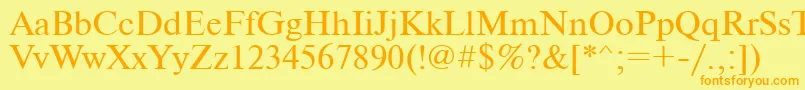 Ukrainiantimeset Font – Orange Fonts on Yellow Background