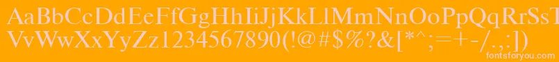 Ukrainiantimeset Font – Pink Fonts on Orange Background
