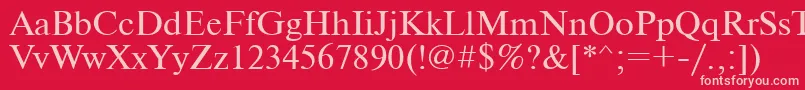 Ukrainiantimeset Font – Pink Fonts on Red Background