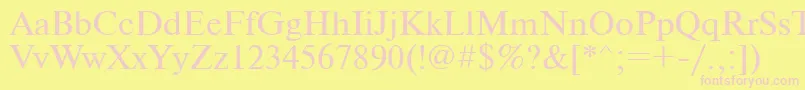 Ukrainiantimeset Font – Pink Fonts on Yellow Background