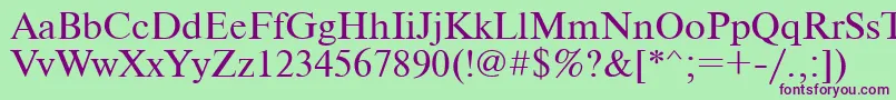 Ukrainiantimeset Font – Purple Fonts on Green Background