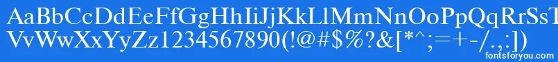 Ukrainiantimeset Font – White Fonts on Blue Background