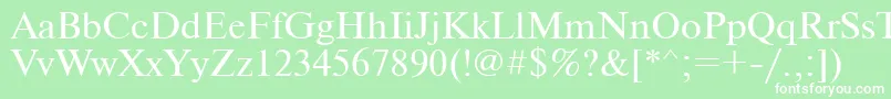 Ukrainiantimeset Font – White Fonts on Green Background