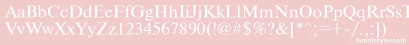 Ukrainiantimeset Font – White Fonts on Pink Background