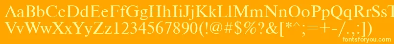 Ukrainiantimeset Font – Yellow Fonts on Orange Background