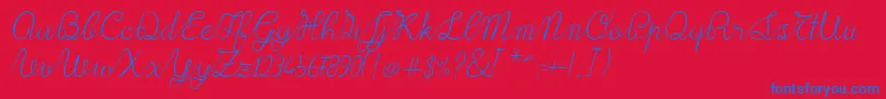 Lace1.0 Font – Blue Fonts on Red Background