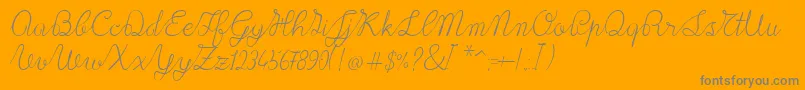 Lace1.0-Schriftart – Graue Schriften auf orangefarbenem Hintergrund