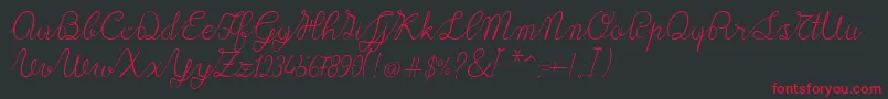 Lace1.0-Schriftart – Rote Schriften auf schwarzem Hintergrund