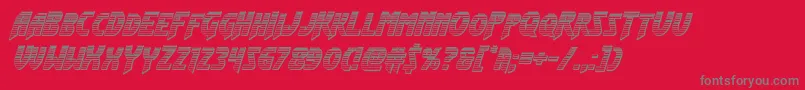 Flashrogerschromeital Font – Gray Fonts on Red Background