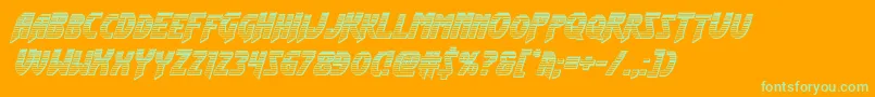 Flashrogerschromeital Font – Green Fonts on Orange Background