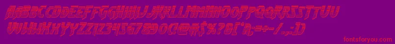 Flashrogerschromeital-fontti – punaiset fontit violetilla taustalla