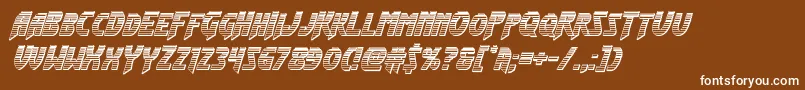 Шрифт Flashrogerschromeital – белые шрифты на коричневом фоне