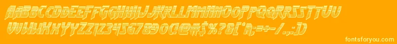 Flashrogerschromeital Font – Yellow Fonts on Orange Background