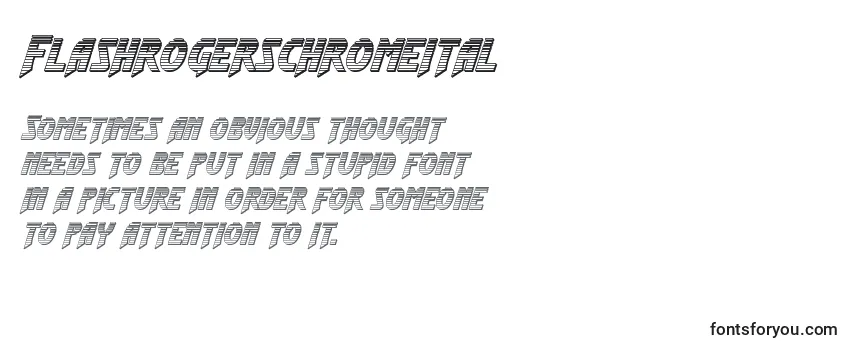 Flashrogerschromeital Font