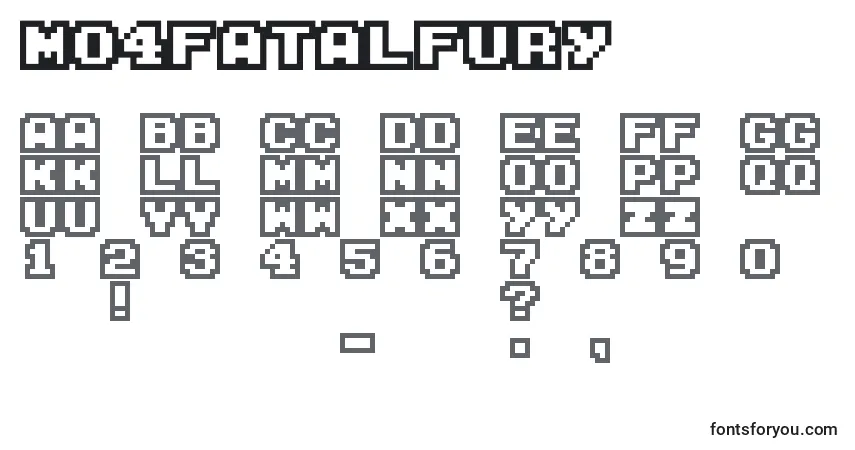 M04FatalFury Font – alphabet, numbers, special characters
