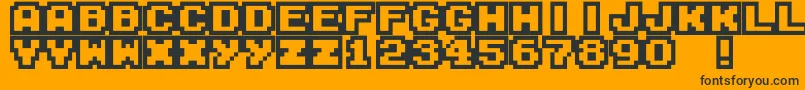M04FatalFury-Schriftart – Schwarze Schriften auf orangefarbenem Hintergrund