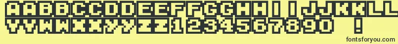 M04FatalFury Font – Black Fonts on Yellow Background