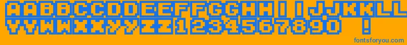 Police M04FatalFury – polices bleues sur fond orange