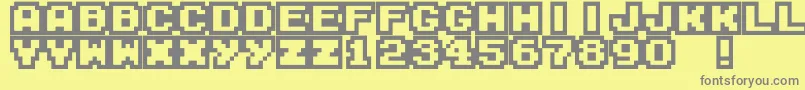Шрифт M04FatalFury – серые шрифты на жёлтом фоне