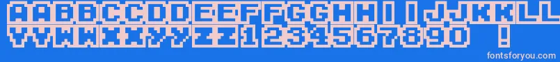 Czcionka M04FatalFury – różowe czcionki na niebieskim tle