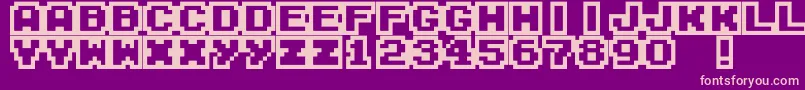 M04FatalFury Font – Pink Fonts on Purple Background