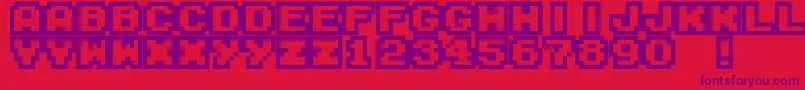 M04FatalFury Font – Purple Fonts on Red Background