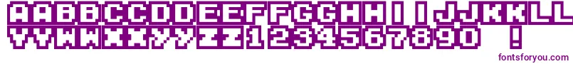 M04FatalFury Font – Purple Fonts on White Background