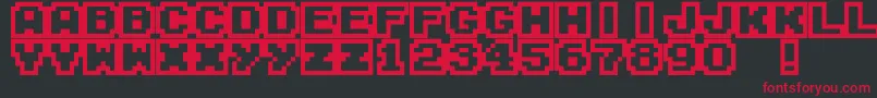 M04FatalFury Font – Red Fonts on Black Background