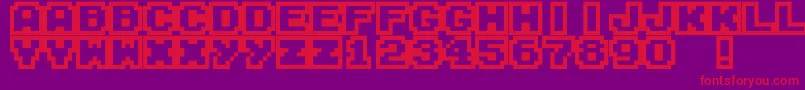 Czcionka M04FatalFury – czerwone czcionki na fioletowym tle