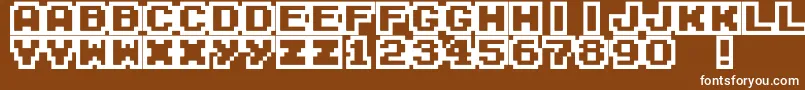 M04FatalFury Font – White Fonts on Brown Background