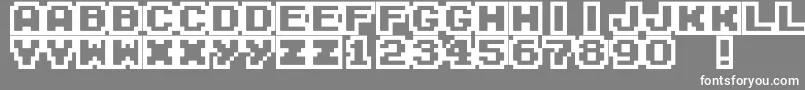M04FatalFury-Schriftart – Weiße Schriften auf grauem Hintergrund