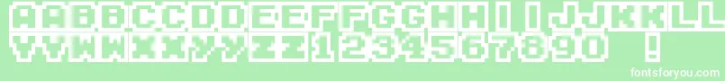 M04FatalFury Font – White Fonts on Green Background