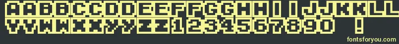 Czcionka M04FatalFury – żółte czcionki na czarnym tle