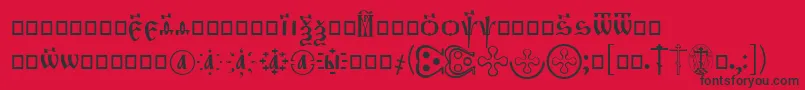 OrthodoxDigitsLoose Font – Black Fonts on Red Background